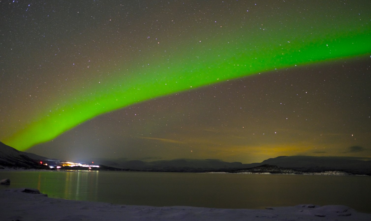 Aurora Boreale vista dalla Lapponia Svedese.