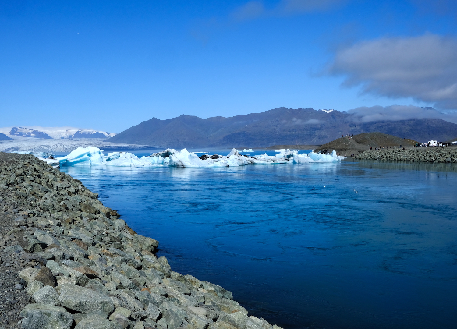 L'estuario della laguna glaciale di Jokulsarlon.