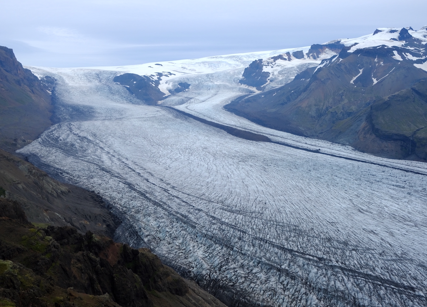 L'immensa lingua glaciale di Skaftafell, che da il nome all'omonimo parco nazionale islandese.