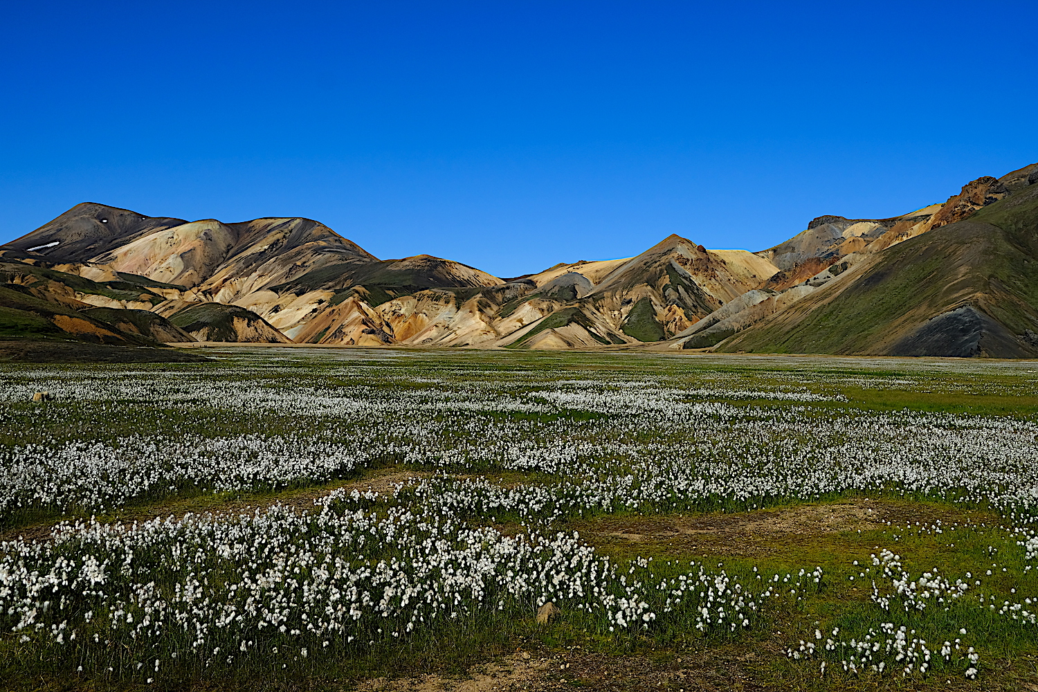 Landmannalaugar e le sue colline dalle coloratissime sfumature.