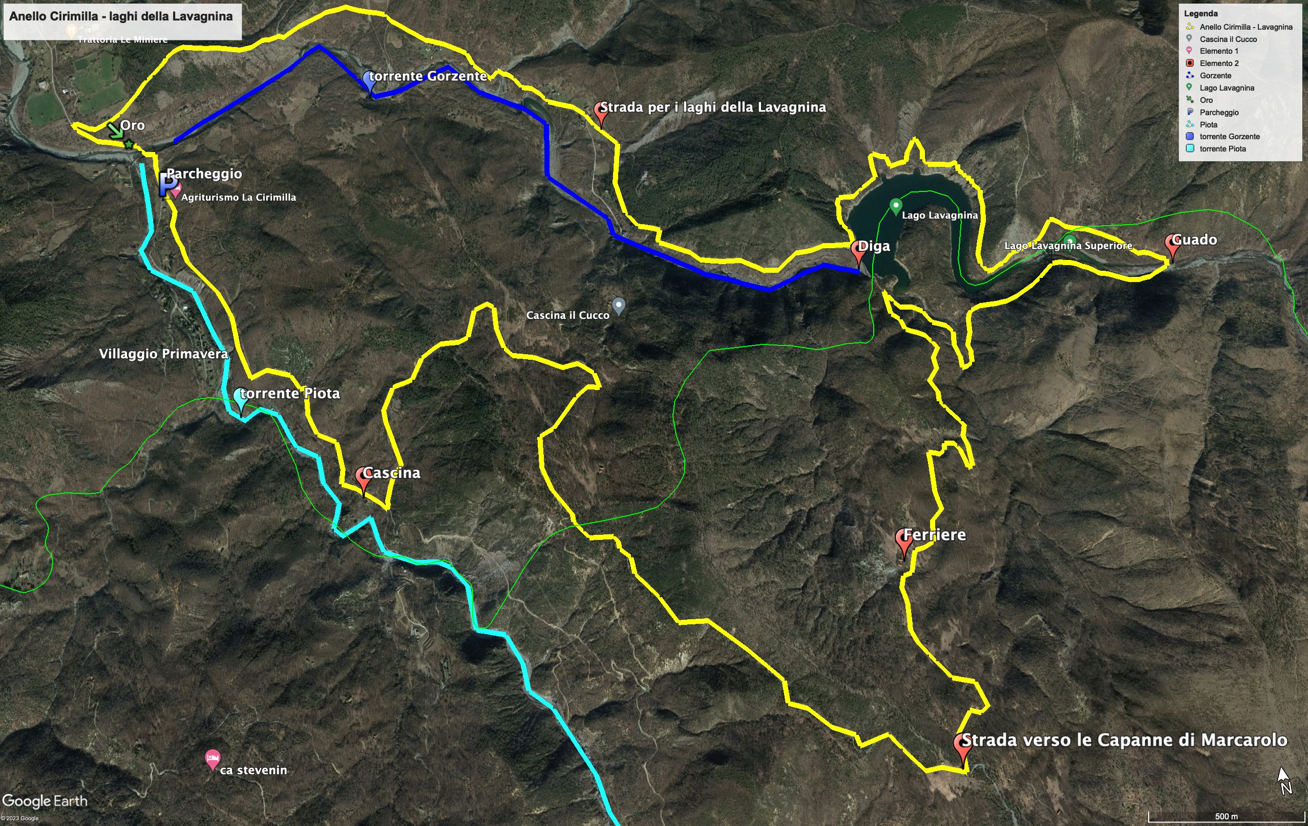 Mappa dell'escursione 