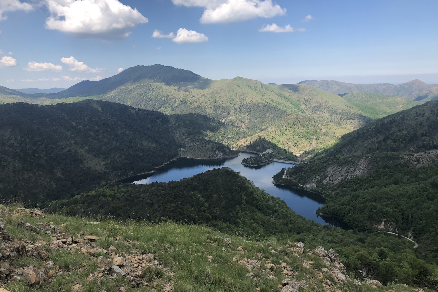 I laghi del Gorzente visti dal Bric Nasciu.