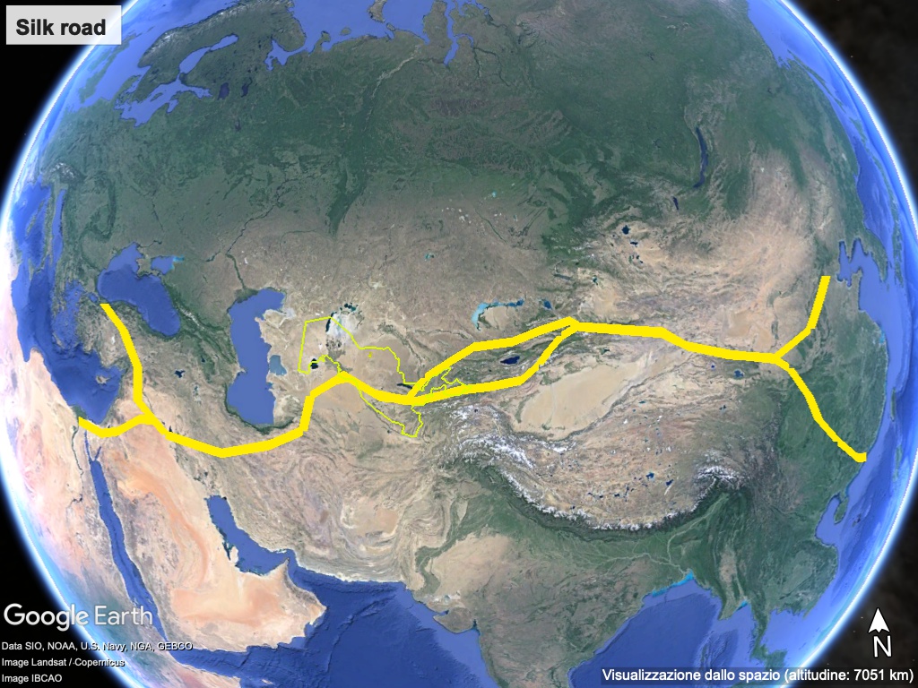 The Silk Road in Marco Polo's time.