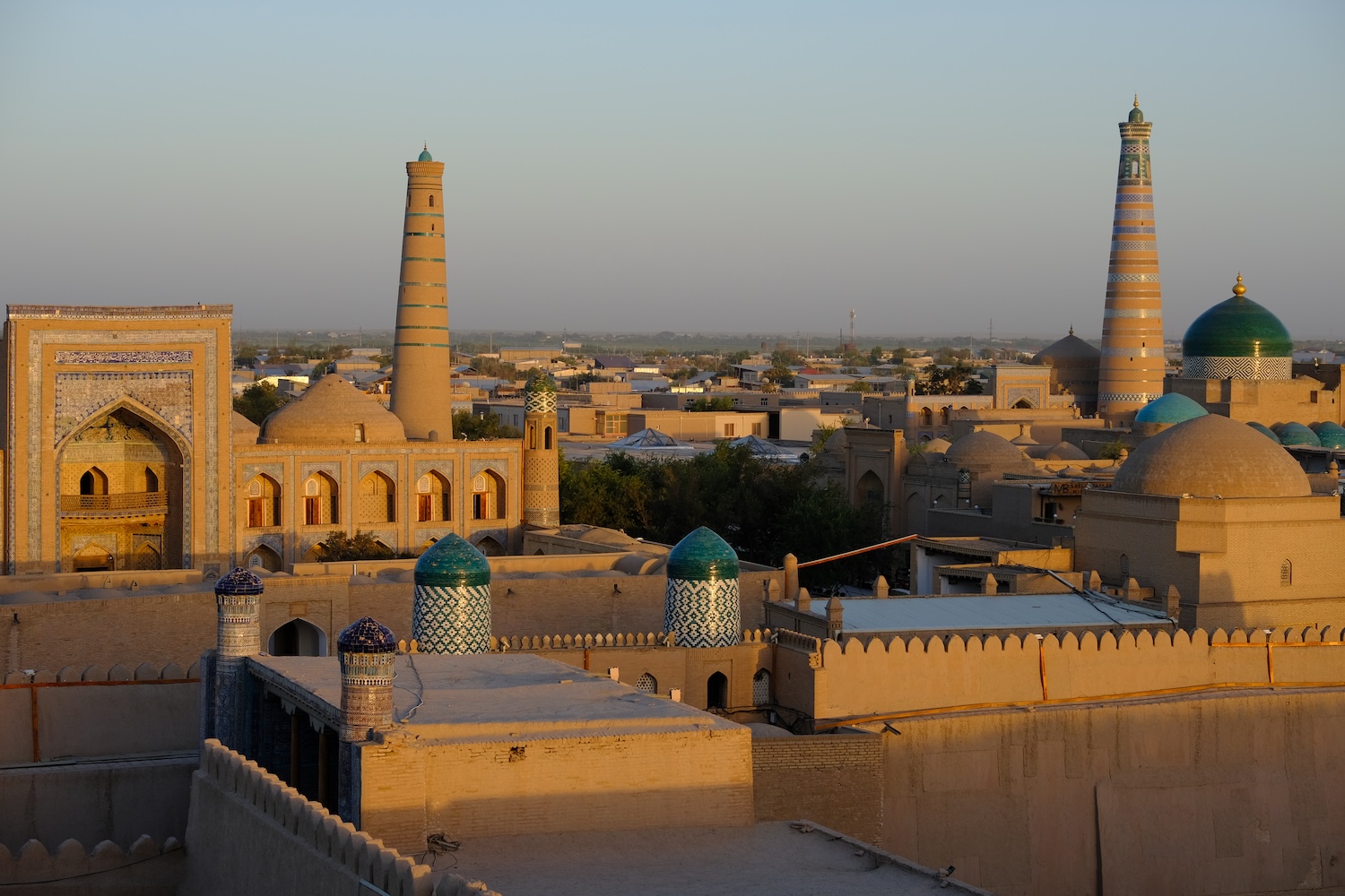 Ichan-Qala at sunset.